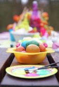 Decorated easter table