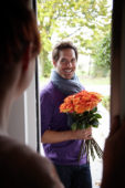Man delivers flowers