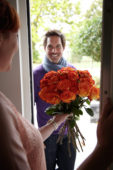 Man delivers flowers
