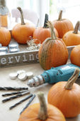 Carving halloween pumpkins