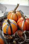 Decorated pumpkins