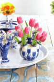 Tulips in vases