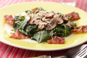 Spinach with mushrooms