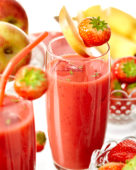 Smoothie strawberry, banana and apple