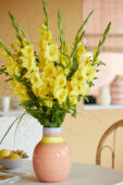 Gladdies in vase, Gladiolus Luna