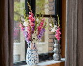 Mixed Gladdies in vase