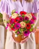 Gemengd boeket Anemone en Ranunculus
Anemone Galil Purple
Anemone Marianne Red
Ranunculus Elegance Salmon