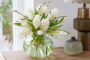 White bouquet hyacinths and tulips