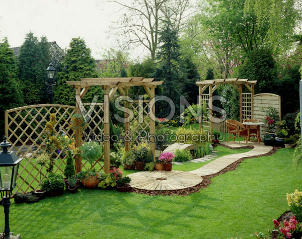 Summer garden with pergola Summer garden with pergola
