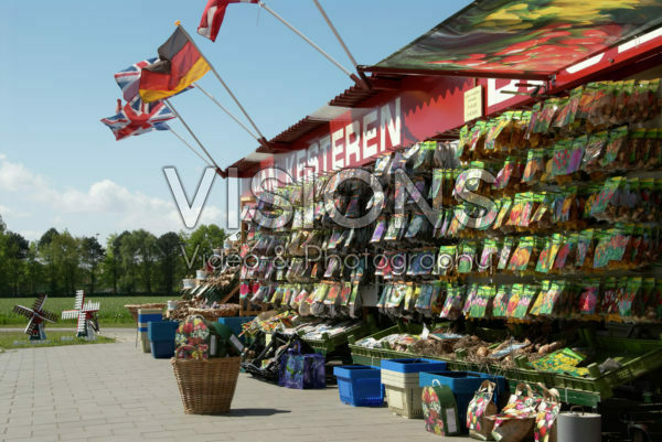 Kraam met bloembollen Kraam met bloembollen