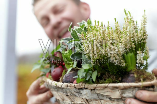 Herfst container vasthouden