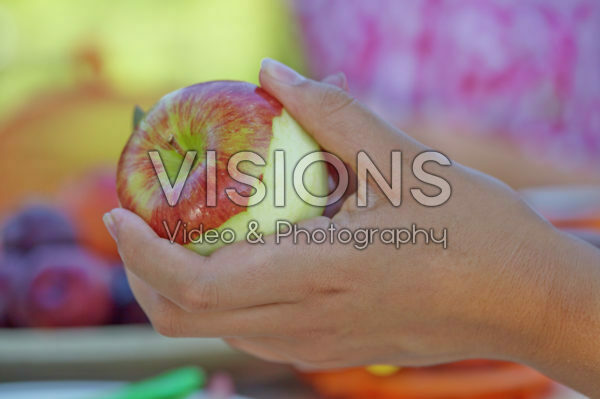 Peeling apple Peeling apple