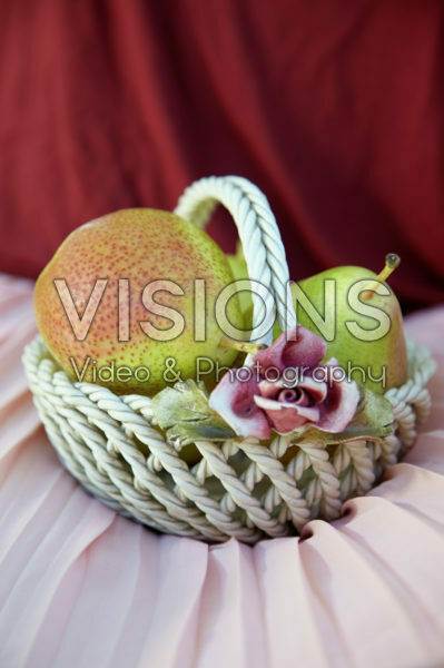 Basket with pears Basket with pears