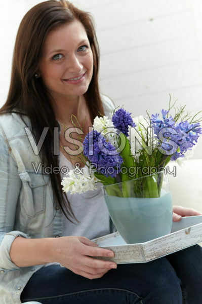 Woman with hyacinths Woman with hyacinths