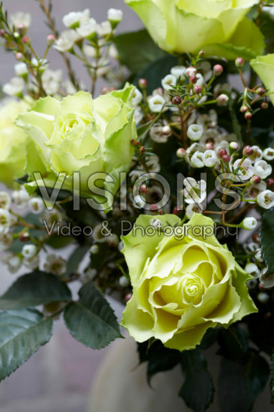 Rosa and Chamelaucium bouquet