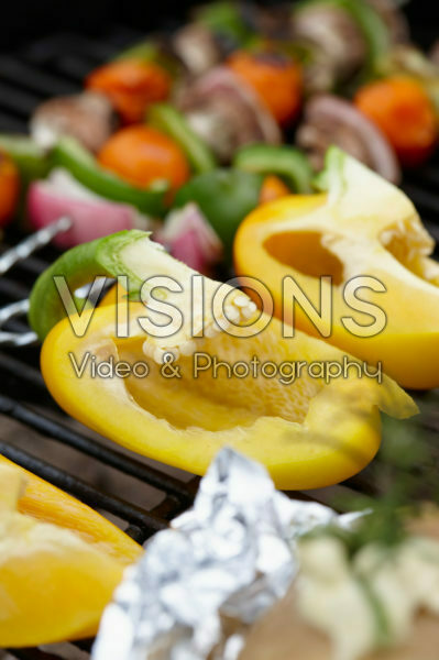 Vegetables on barbecue