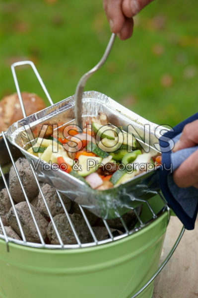 Mixed vegetables on the barbecue