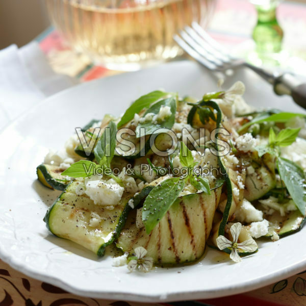 Grilled courgette