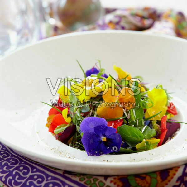 Herb-flowers salad