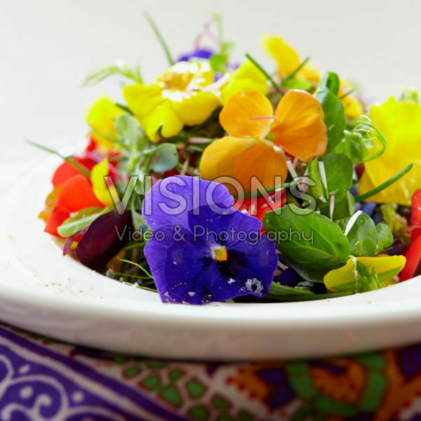 Herb-flowers salad