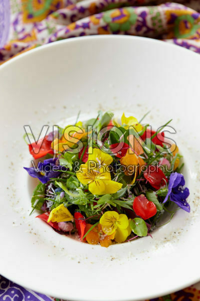 Herb-flowers salad