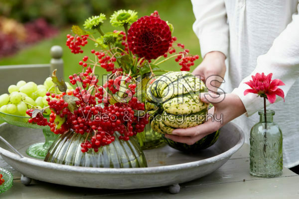 Decoratief fruit en bloemen