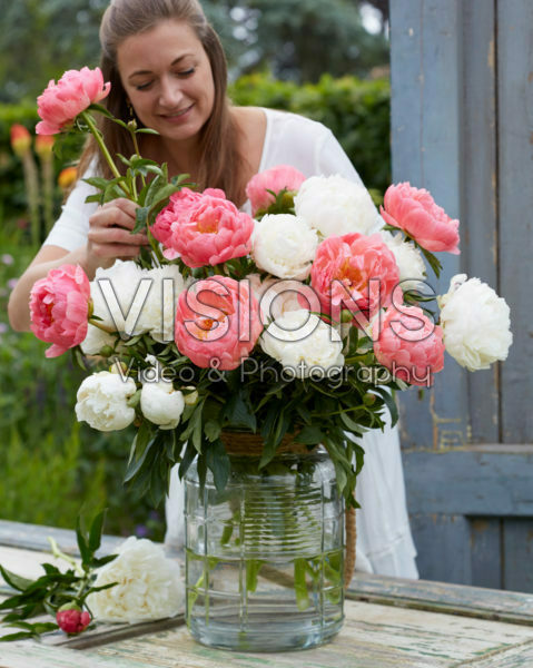 Paeonia bruidsboeket mix