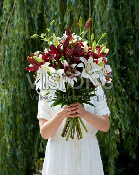 Lilium black and white bouquet Lilium black and white bouquet