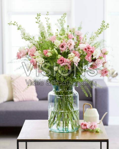 Gemengd boeket, Eustoma russellianum Cotton Candy