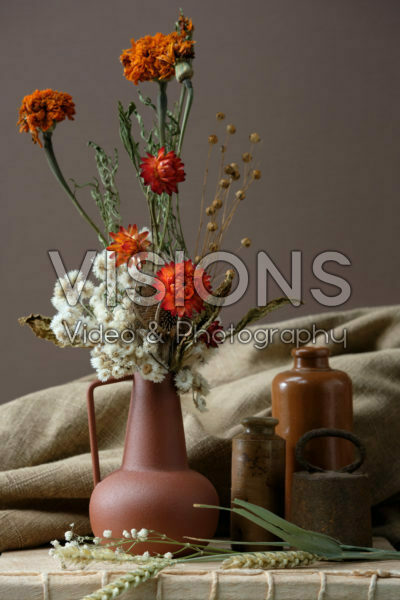 Dried flower bouquet