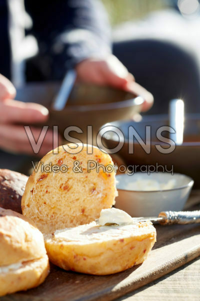 Smeared bread Smeared bread