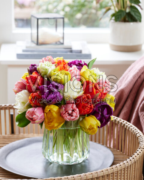 Gemengd tulpenboeket