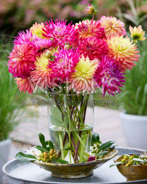 Colourful Dahlia bouquet