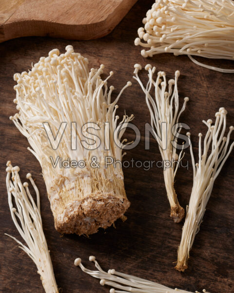 Enoki champignons, Flammulina velutipes