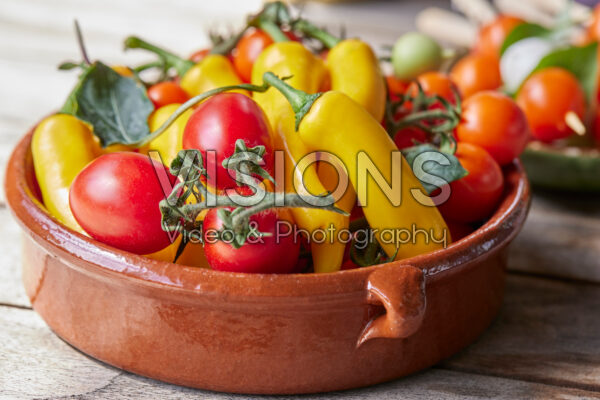 Tomatoes and peppers