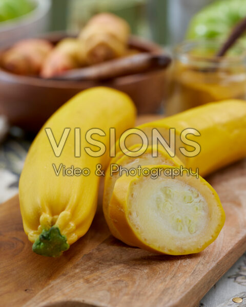 Yellow courgette, Cucurbita pepo Yellow courgette, Cucurbita pepo