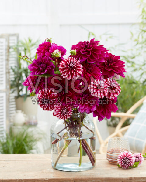 Gemengd dahlia boeket