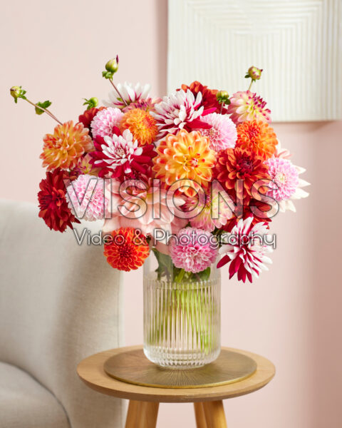 Mixed dahlia bouquet