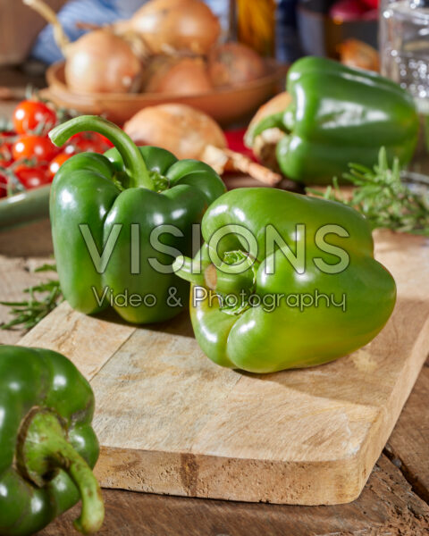 Green bell peppers, Capsicum annuum