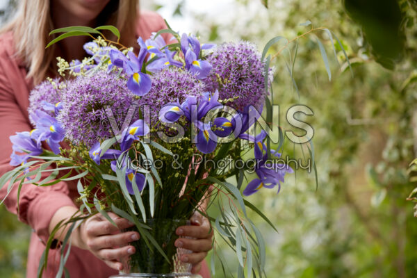 Allium and Iris bouquet