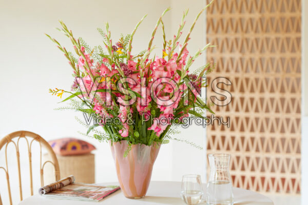 Gladdies® in vase, Gladiolus Kelly