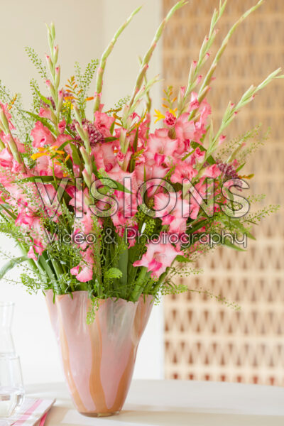 Gladdies® in vase, Gladiolus Kelly