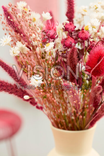 Droogbloemen boeket in vaas Droogbloemen boeket in vaas
