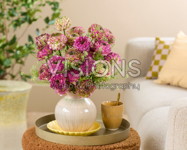 Ranunculus Pon Pon boeket roze en paars Ranunculus Pon Pon boeket roze en paars