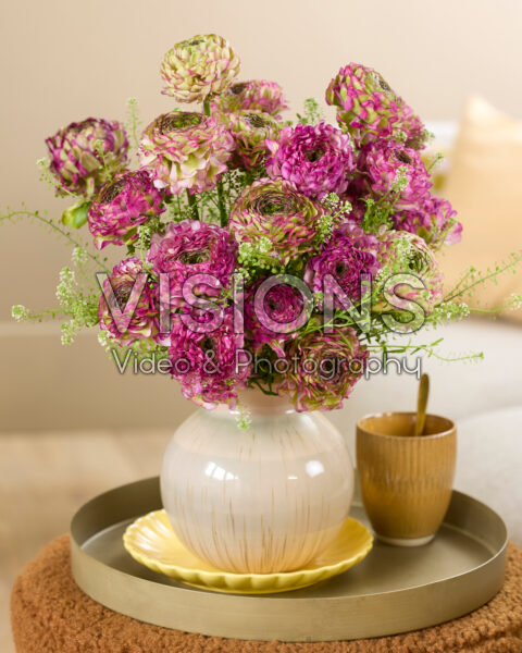 Ranunculus Pon Pon boeket roze en paars Ranunculus Pon Pon boeket roze en paars