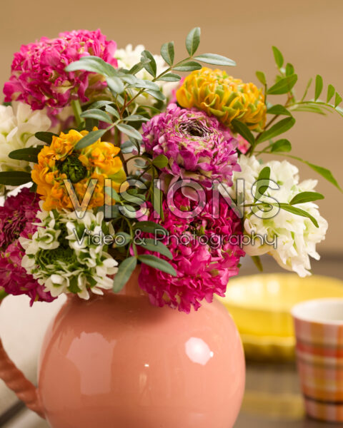 Gemengd Ranunculus Pon Pon boeket