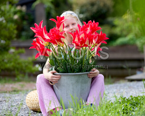 Girl with Tulipa Love Story