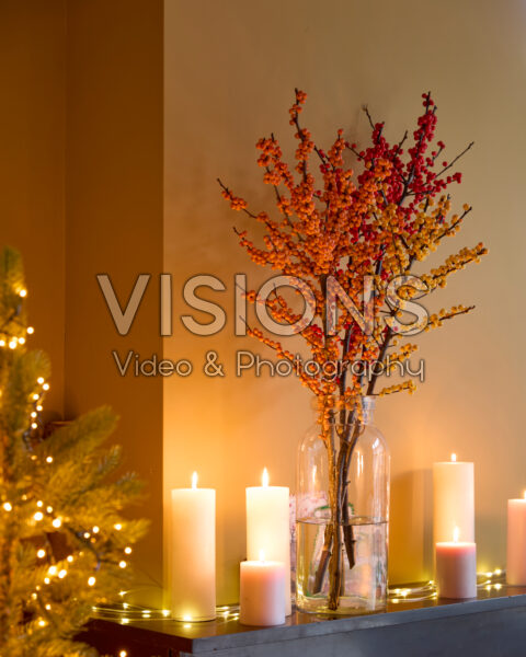 Ilex verticillata in vase