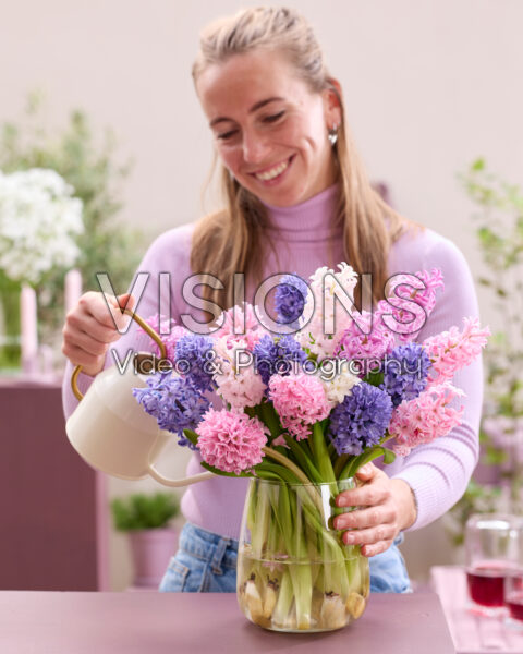 Mixed hyacinth bouquet