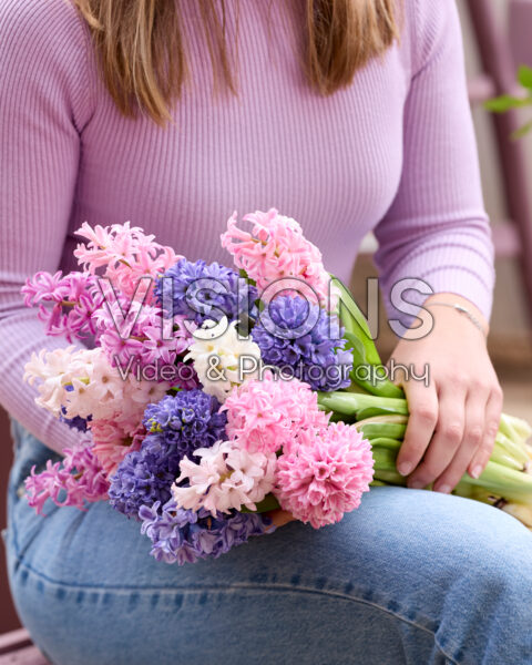 Mixed hyacinth bouquet